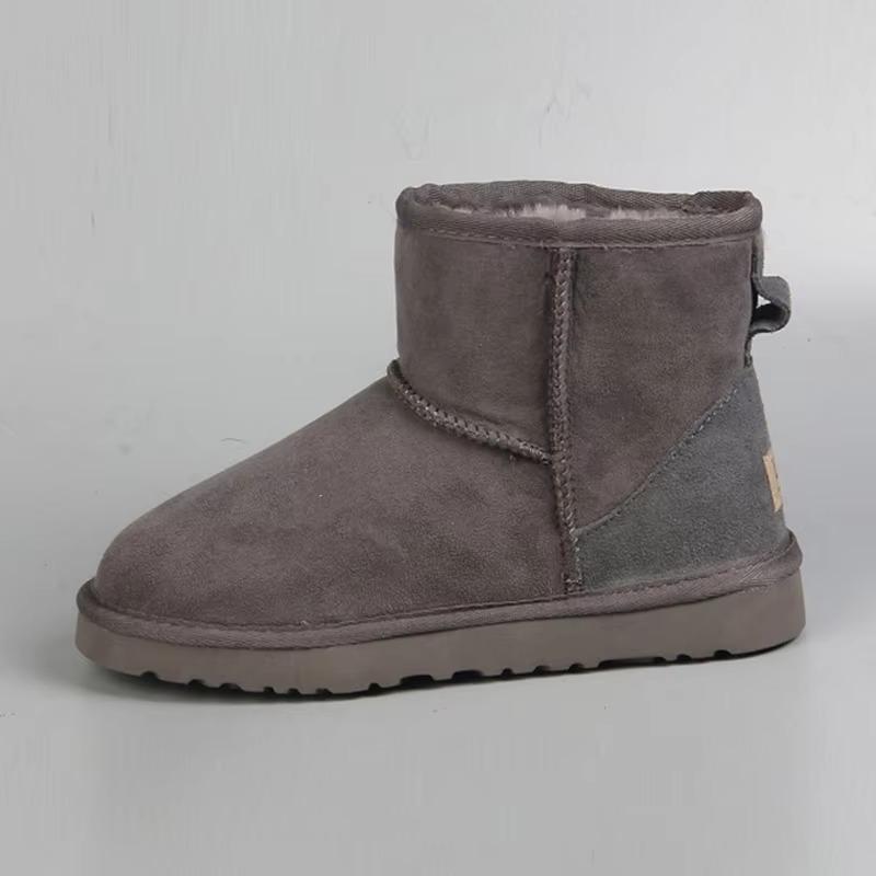 Women's Snow Boots 100% Genuine Sheepskin Leather Ankle Warm Winter Shoes Large Size 35-44 for Wholesale/Retail