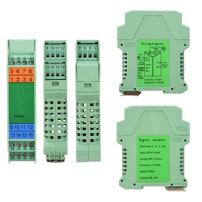 DC 24V 4-20mA To 4-20mA Signal Isolator  Analog Signal Transmitter DC 24V Supply Signal Converter Barrier Distribution Module