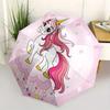 Magical Unicorn Cloud Sticker for Kids Room DecorUmbrella, Portable 3-Fold Compact Umbrella,Christmas Gift ES525