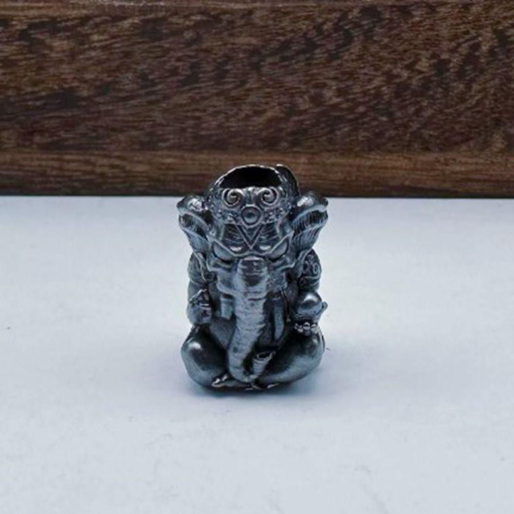 Handmade Lucky Cat Elephant Head Charms Bracelet Lanyard Pendant EDC Outdoor Tool