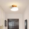 IRALAN Nordic Log Round LED Ceiling Lamp Lustre Ceiling Light Lighting Fixture for Home Bedroom Kitchen Corridor Home Decor