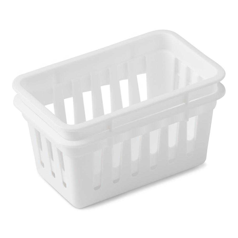 Set of 7 Plastic Drawer Storage Organizer Bins Office Kitchen Tools Accessories Slotted Design Dishwasher Safe Stackable