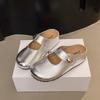 Fashion Versatile Inner Height Increase Temperament Bag Head Half Slippers Women's Summer New Outer Wear Casual Women's Shoes