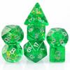 Cusdie Matte/Bright DnD Dice Set Flash Paper D4 D6 D8 D10 D% D12 D20 Polyhedral Dice for D&D Tabletop Role Playing Board Games