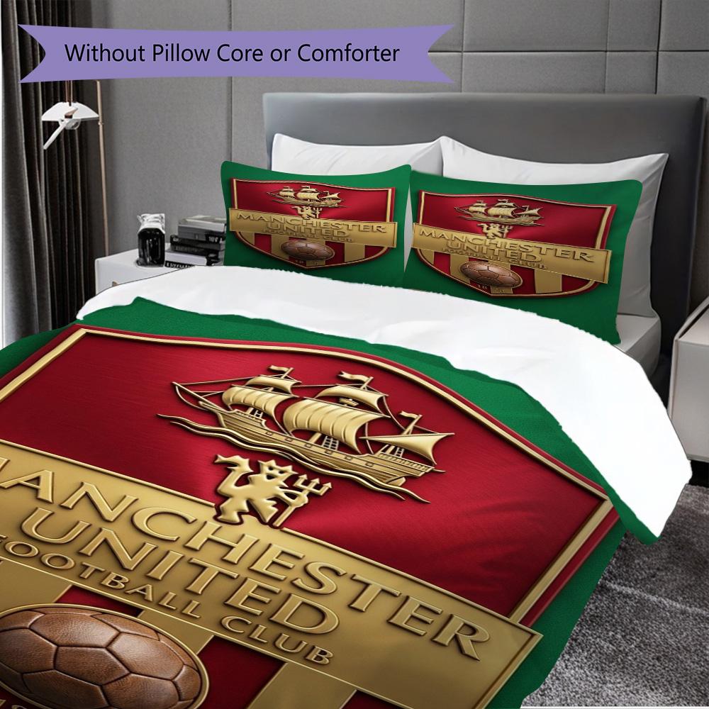 Manchester Legacy Bedding (1 * duvet cover + 2 * pillowcase, without core) 2D Flat Christmas birthday gift Duvet cover and pillowcase Bedding set
