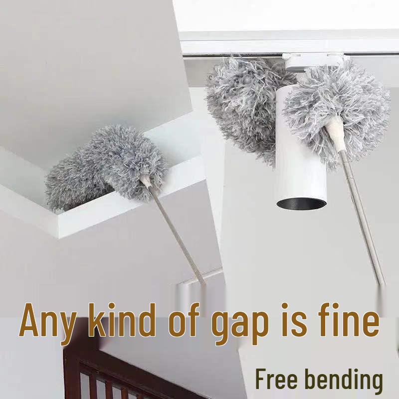 Telescopic Electrostatic Feather Duster for Ceiling and Cobweb Cleaning