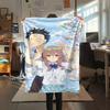 1PC A Silent Voice Print Flannel Blanket, High quality All Seasons, Home Decor, Warmth and Comfort, Perfect for Christmas Gifts
