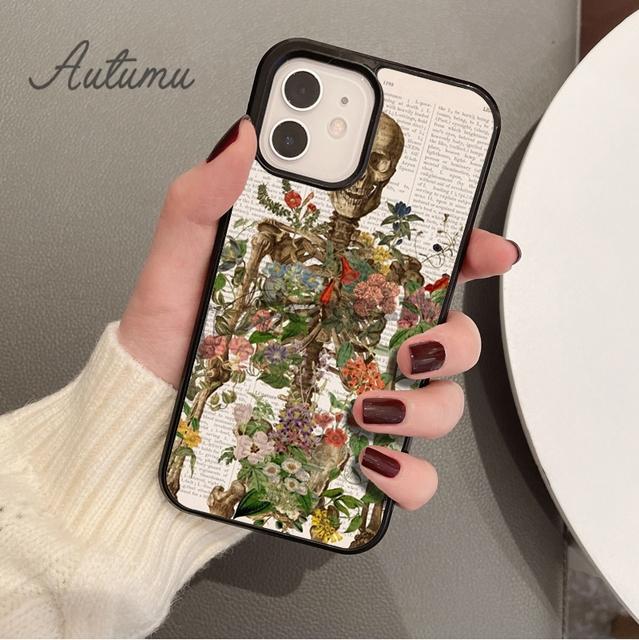 Human Anatomy Phone Case for iPhone 11 12 13 14 Pro Max Mini X XR XS SE 2020 5 6S 7 8 Plus Samsung Galaxy S21 S22 Cover Shell