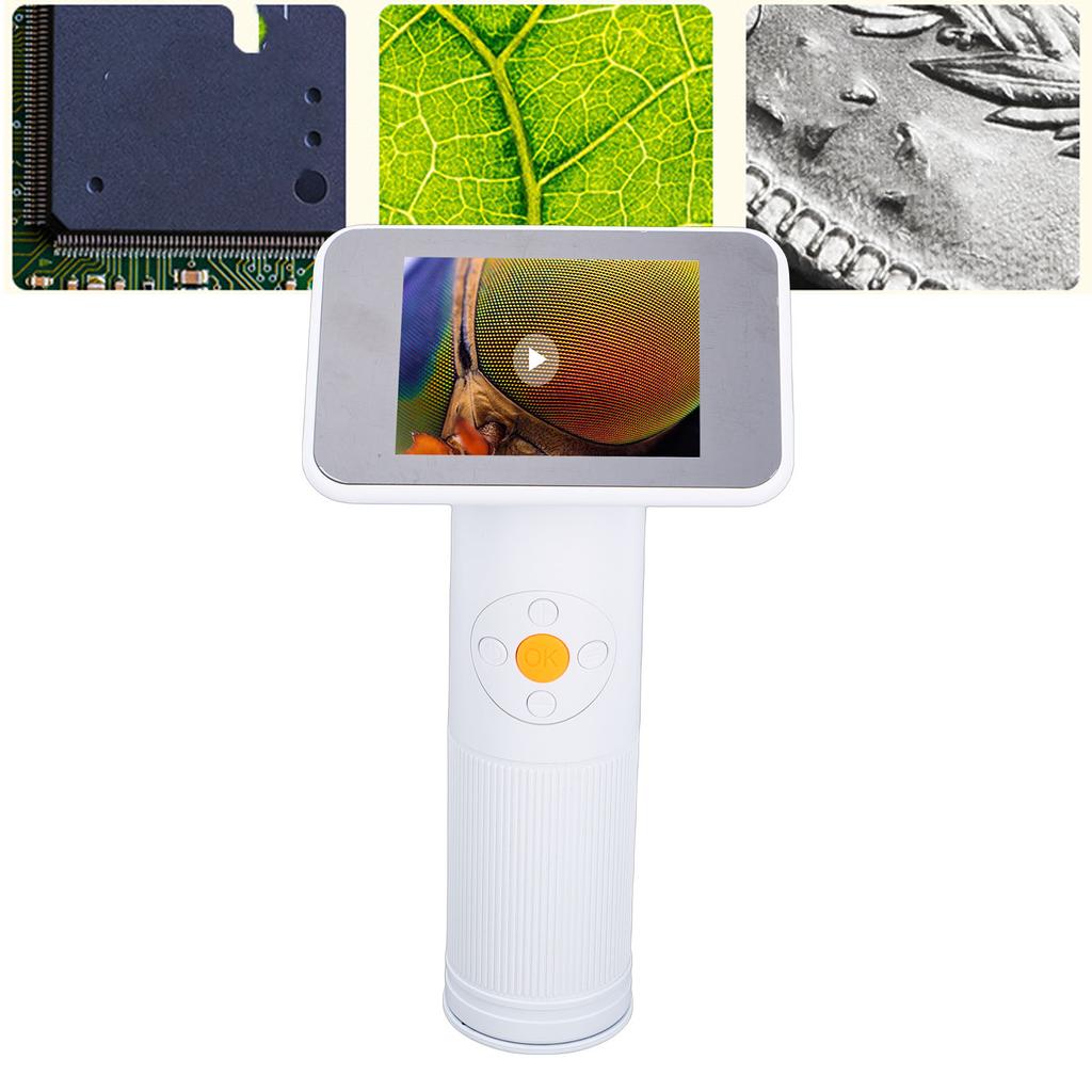 Digital Microscope, 4K 2.8in HD Screen 1600X Magnification Portable ket Microscope for Kids with Rotatable    , 8 LED Lights, for Microscopic