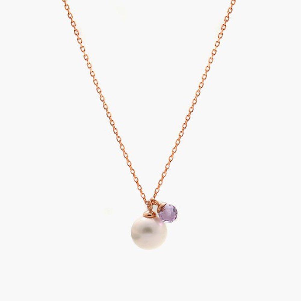J.Lauren 03N0690 February Birthstone Amethyst Pearl Long Necklace