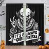 2pcs- Halloween Classic Look Gothic Clown Print Curtains, Pole Bag Home Decorations, Space Decorations Durable Material