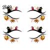 Ghostly Eye Decorations 2 Pairs Halloween Tattoo Stickers, Waterproof Temporary Face Decals with Creative Festival Party Supplies Pumpkin Bat