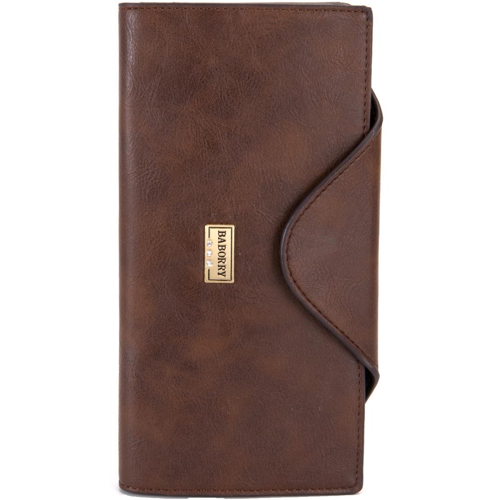 Портмоне женское из искусственной кожи коричневый
