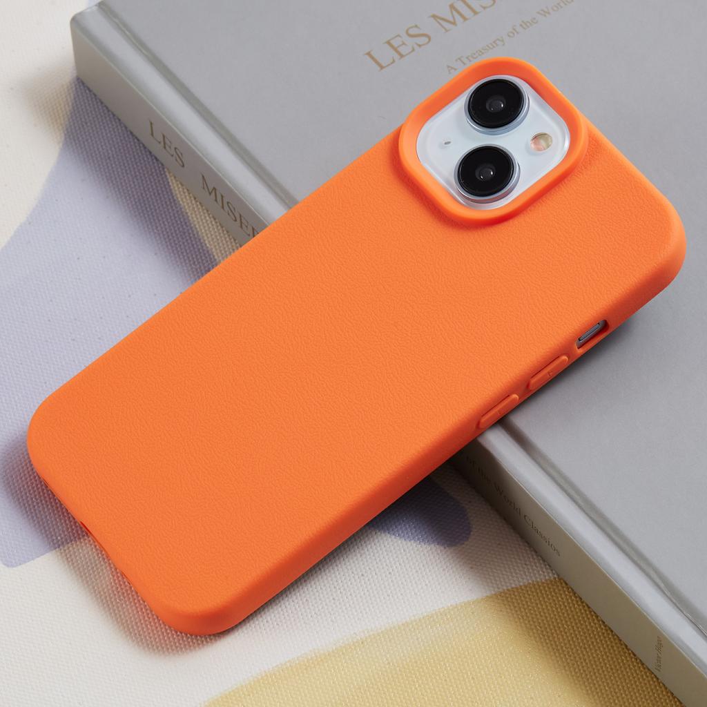 For iPhone 15 Case Litchi Texture TPU Shockproof Phone Cover