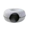 Felt Cat Bed Tunnel: Cozy Semi-Enclosed Donut, Maze Crawl-Through, Removable & Washable Pet House.