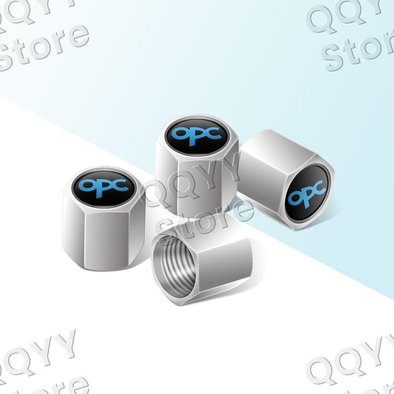 4Pcs Metal OPC Line Logo Car Wheel Tire Valve Caps Tyre Rim Stem Airdust Covers For Opel Insignia Astra H J D Zafira Corsa E