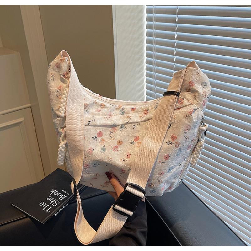 Spring and summer new fashion floral cloth bag fashion popular women's small square bag large capacity messenger bag