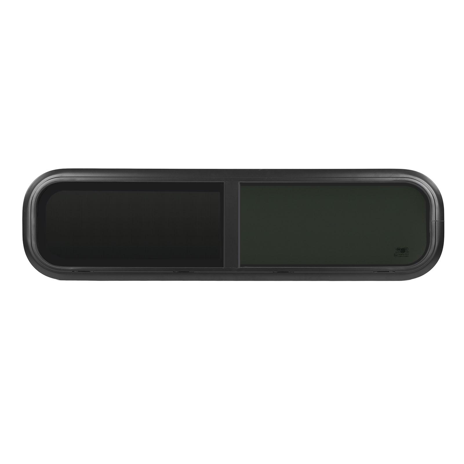 Fenêtre Coulissante Horizontale pour Camping-Car 35,4 X 11,8in Résistante aux UV avec Moustiquaires Amovibles pour Caravane Noir Mur Applicable black