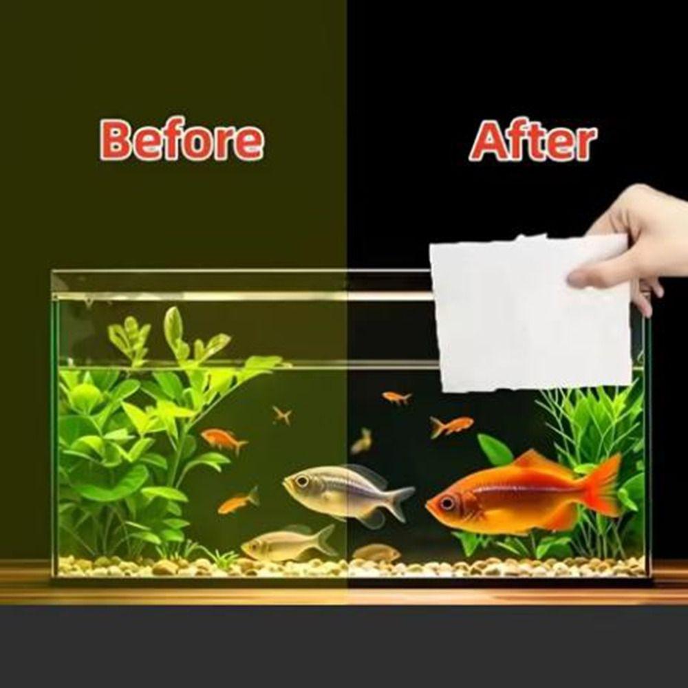 100Pcs Water Purification Aquarium Water Purification Paper Fish Deodorizing Impurity Removal Water Polishing Filter Pad
