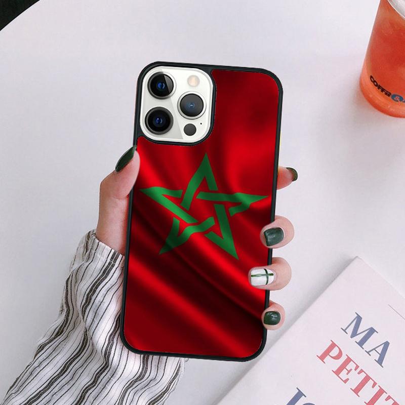Morocco Flag Phone Case For iPhone 17 Air 14 13 12 16Pro Max 15  Plus Cover Shell Max coque