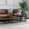 Vidaxl Coffee Tables, Nesting, 3 Pcs, Black