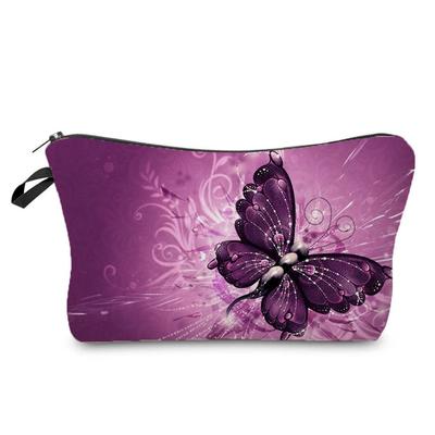 Women Butterfly Print Cosmetic Bag Toiletries Organize Travel Storage Case  6417