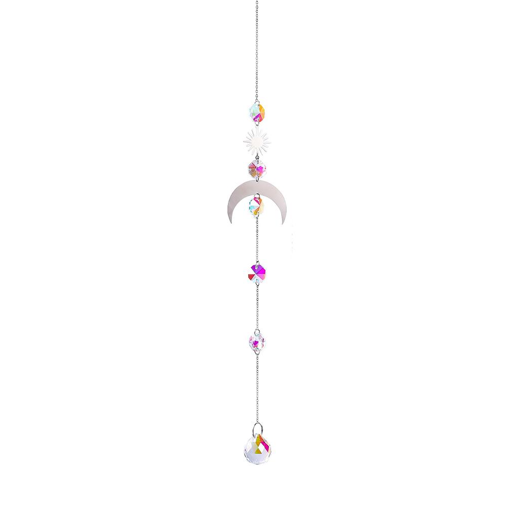 Lotus Star Moon Sun Catcher Celebration Decor DIY Installation Enchanting Light Displays Sturdy Metal Chain For Christmas