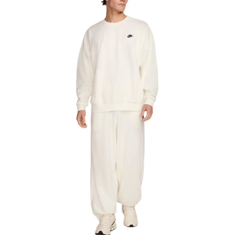 Nike Bluza z długim rękawem o luźnym kroju z logo dla mężczyzn bluza Biała HJ1820-133