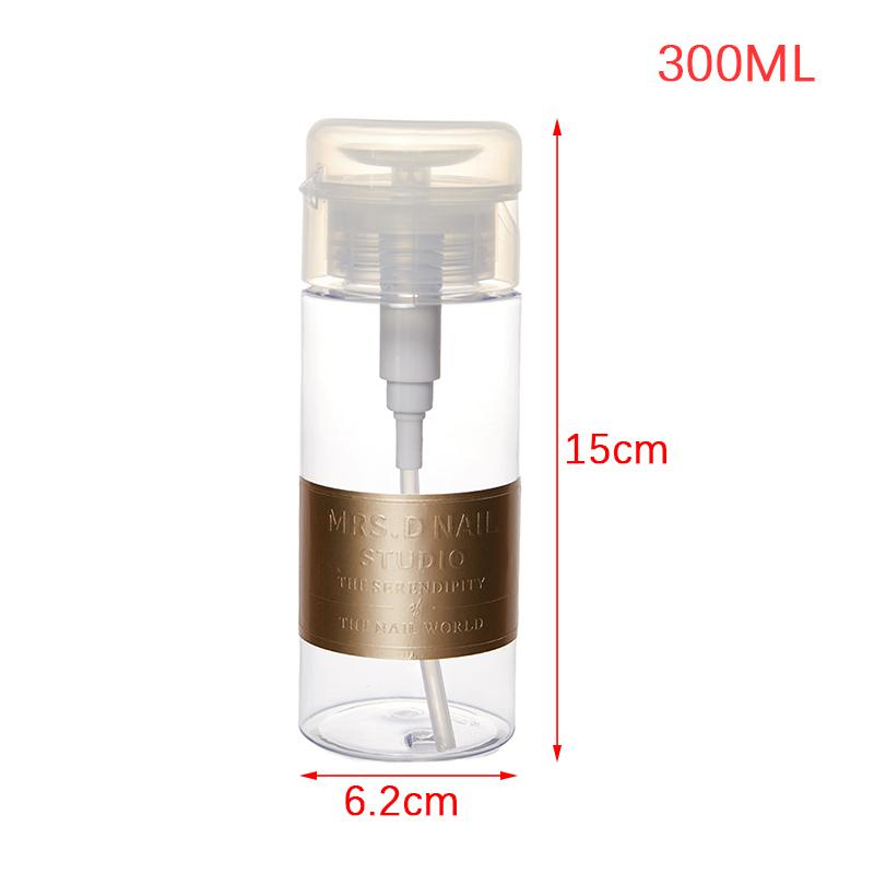 150/200/300Ml Nail Refillable Bottles Empty Press Pump Dispenser Nail Art Polish Remover Cleaner Makeup Bottle Manicure Tool