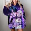 Modne Damskie Bluzy KPop Łowcy Demonów Nadruk 3D Okrągły Dekolt Pulower Casualowa Bluza Outdoor Dziecięca Koszulka Top Odzież