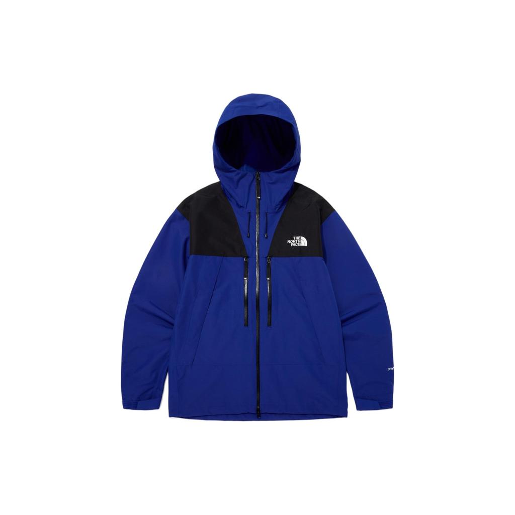 The North Face Mountain Peak Jacket Logo Embroidered Spliced Zipper Hooded Long Sleeve Jacket Men Jacket Dark-Blue NJ2HQ01D