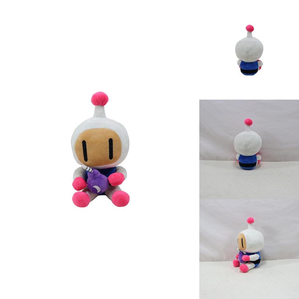 Adorable Bomberman Plush Toy Soft Coral Velvet Cartoon Character Doll For Collectors
