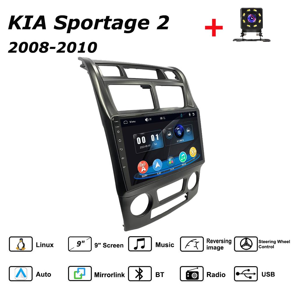 

Car Radio Multimedia MP5 Player Head Unit Stereo BT For KIA Sportage 2 2008-2010 A чёрный
