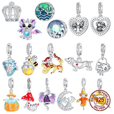 Copper Santa'S Reindeer Dragon Bee Sausage Dog Pendant Charm Fit Original Charm Bracelets Women Diy Jewelry Gift