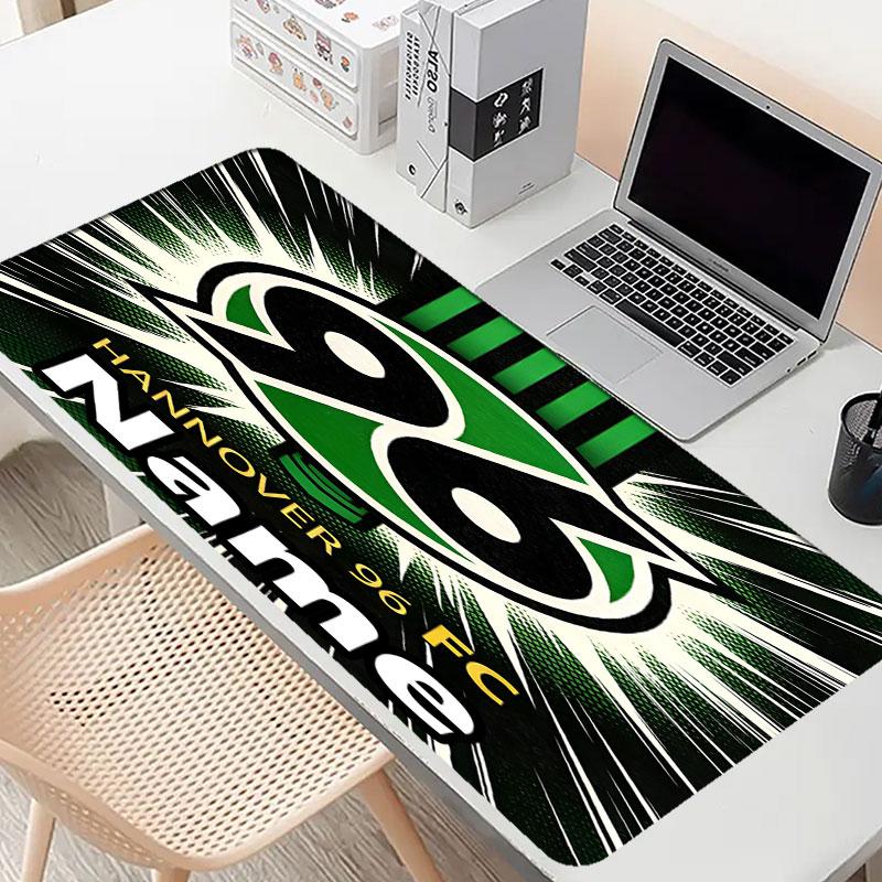 Custom Name Personalized Hannover 96 Football Pattern Mousepad, Laptop PC Desk Mat, Decorative Desk Mat for Home Keyboard Pad Gift