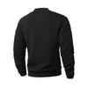 Men's Quilted Crew Neck Sweatshirt Casual Long Sleeve Textured Pullover For Daily Wear
