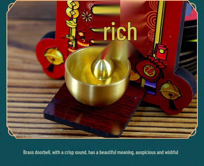 Magnetic Lion Dance Doorbell Decoration for Fortune and Celebration