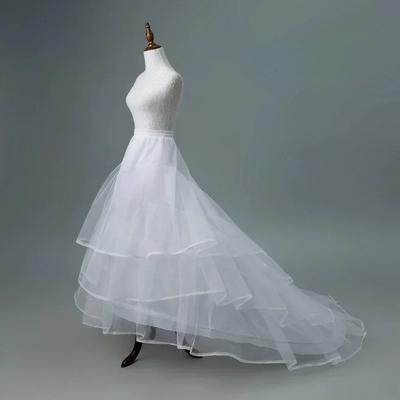 Hochzeitsball Performance Petticoat Schleppende Krinoline Plus Gaze Reifrock mit Stäben Hochzeitskleid Meerjungfrau Unterrock Fishtail