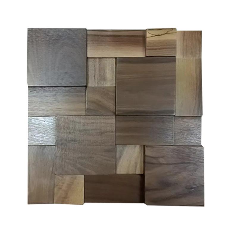 Elegant Black Walnut Wood 3D Wall Décor for Hotel, Club, Living Room, Dining, or Entrance Hall.