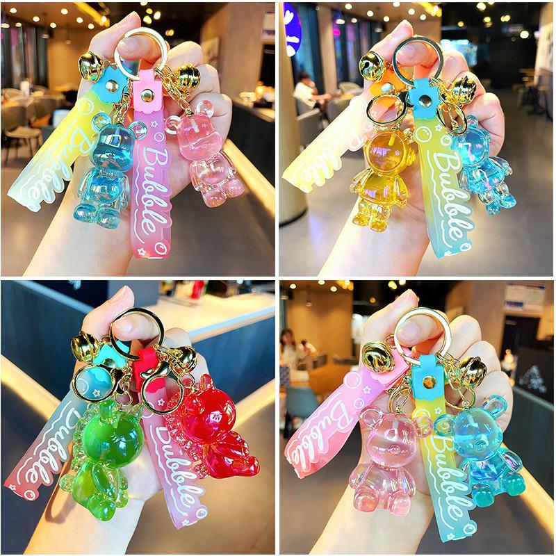 Colorful Resin Cartoon Keychains Bear And Rabbit Perfect For Party Favors