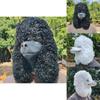 Poodle Animal Mask Latex Pet Dog Headgear Halloween Costume For Costume Parties