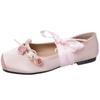 Square head flat sole shoes women's pink Mary Jane shoes small fragrant spring and summer casual French new ballet shoes shallow mouth