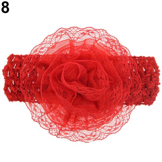 Roztomilé děti Holčička Batole Krajka Květinová čelenka Elastická čelenka do vlasů