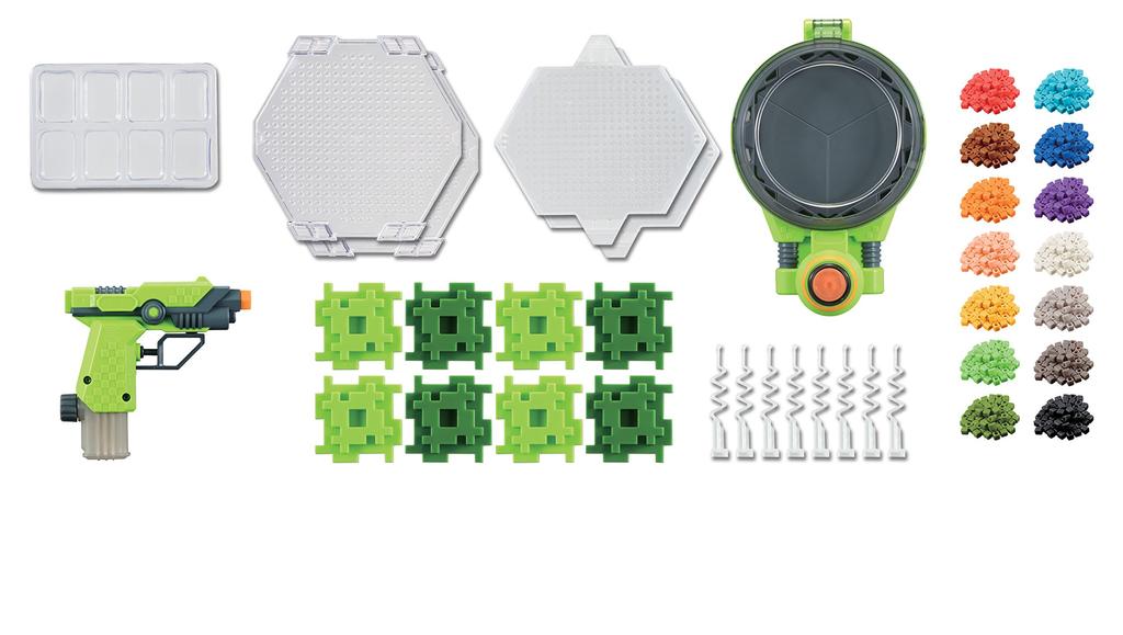 QIXELS DX Dry Spinner Water Gun Craft & Set, Multi-World