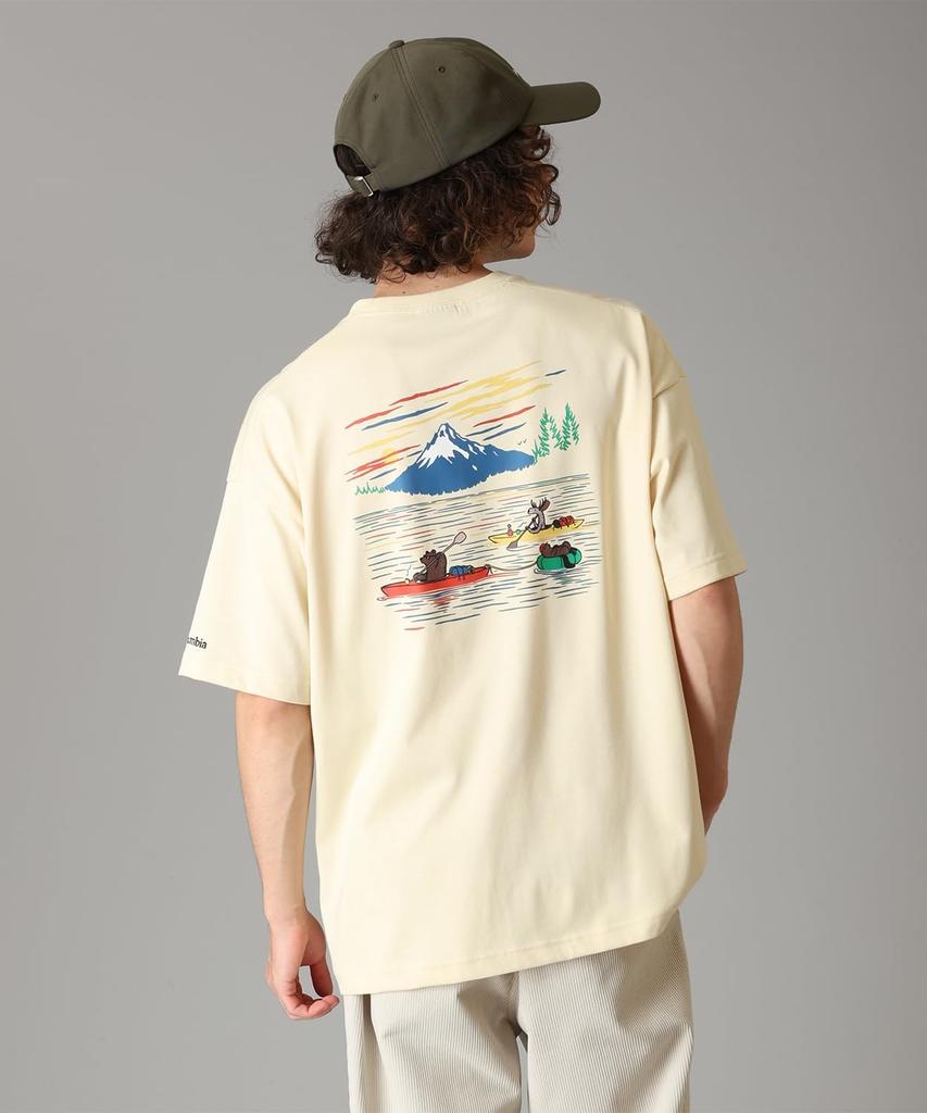 Lake To Avenue Graphic Short Sleeve PG2040 Glove Yellow River Size L [Columbia] T-Shirt