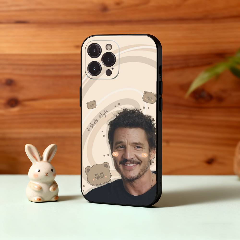 Handsome Pedro Pascal Actor Phone Case For iPhone17,16,15,14,13,12,Plus,Pro Max, 5G Others Soft Black Cover