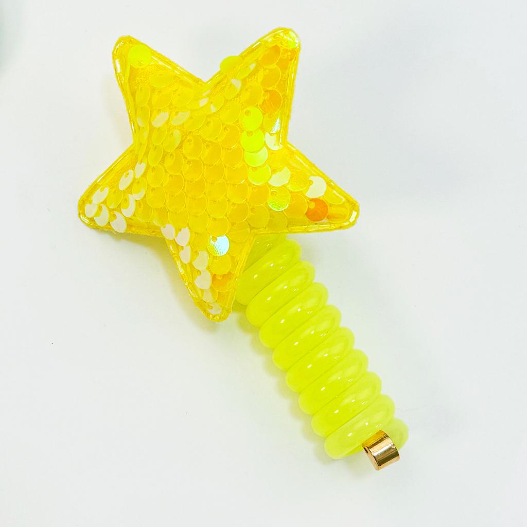 Mädchen Elastisches Stern Haarband Niedliche Bonbonfarbe Telefonkabel Linie Elastizität Gummiband Für Kind Scrunchies Stirnbänder Kopfschmuck