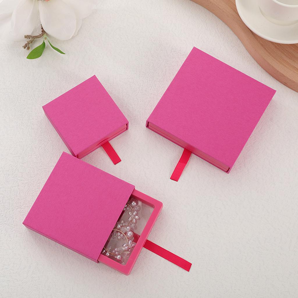 Color Plastic Suspended Floating Display Cases Earring Coin Gems Rings Jewelry Storage PE Membrane Stand Drawer Box