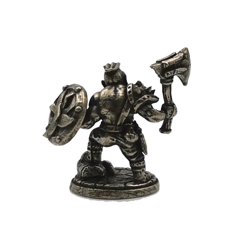 1/2Pcs Dwarf Legion Shield Axe Models Toy Figurines Miniatures Metal Copper Mens Gifts Desktop Ornaments Decoration