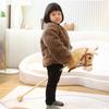 Stick Horse Plush Handcrafted Horse  A Stick With Wood Wheels Real Neighing And Galloping Sounds For Kids Toddlers